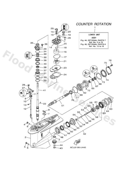 Genuine Yamaha 6CF4533201CA - Housing, bearing - Supplied by Flood Marine