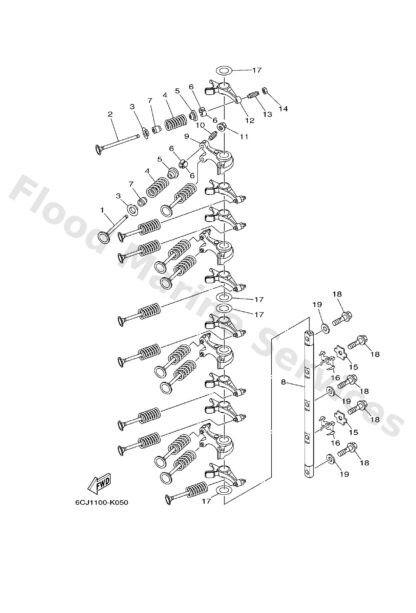Genuine Yamaha 6CJ121130000 - Spring, valve inner - Supplied by Flood Marine