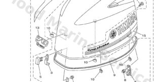 Genuine Yamaha 6CJ426100300 - Top cowling assy - Supplied by Flood Marine