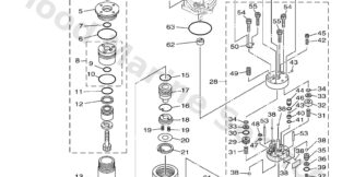Genuine Yamaha 6CJ438001300 - Power trim & tilt assy - Supplied by Flood Marine