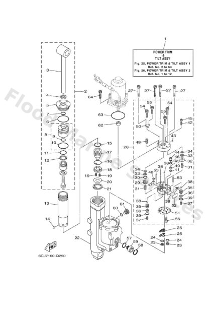 Genuine Yamaha 6CJ4381B1000 - Free piston sub assy - Supplied by Flood Marine