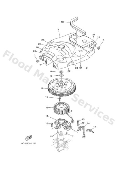 Genuine Yamaha 6CJ819190000 - Graphic, regulator - Supplied by Flood Marine