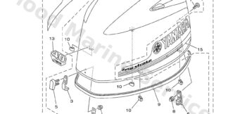 Genuine Yamaha 6CY426100300 - Top cowling assy - Supplied by Flood Marine
