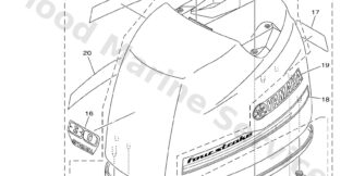 Genuine Yamaha 6D7426102100 - Top cowling assy - Supplied by Flood Marine