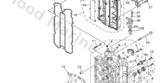 Genuine Yamaha 6D811110139S - Head, cylinder with ex valve - Supplied by Flood Marine