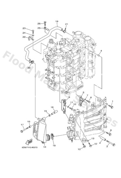 Genuine Yamaha 6D8142910000 - Bracket 1 - Supplied by Flood Marine