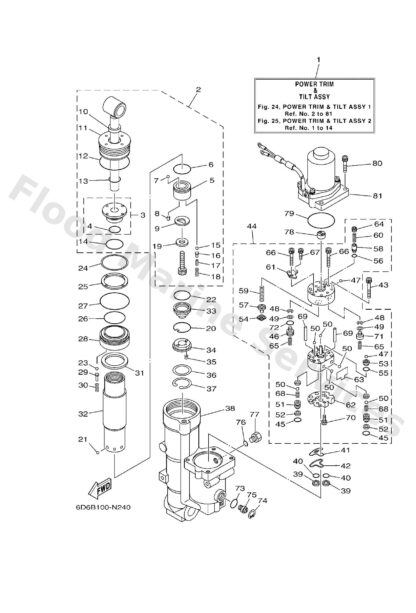Genuine Yamaha 6D8438300100 - Gear pump assy - Supplied by Flood Marine
