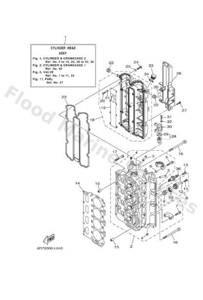 Genuine Yamaha 6D8836260000 - Mark 6 - Supplied by Flood Marine