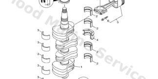 Genuine Yamaha 6D8W11643100 - Piston/con-rod assy(0.25mm os) - Supplied by Flood Marine