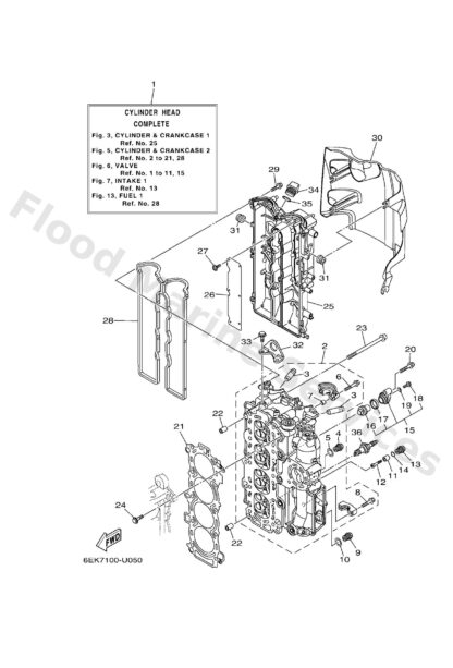 Genuine Yamaha 6DA111331000 - Guide, valve 1 - Supplied by Flood Marine