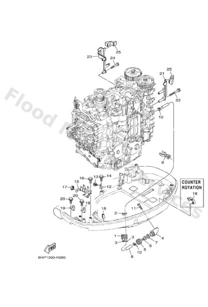 Genuine Yamaha 6DA119990000 - Bracket 2 - Supplied by Flood Marine