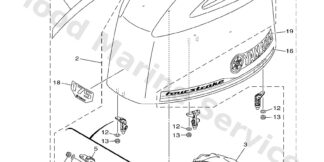 Genuine Yamaha 6DA4261A0000 - Top cowling w/o graphics - Supplied by Flood Marine