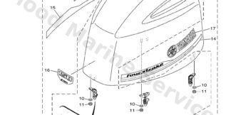 Genuine Yamaha 6DA4261A0200 - Top cowling w/o graphics - Supplied by Flood Marine