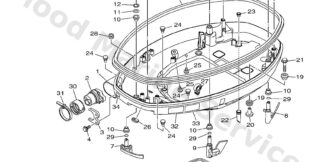 Genuine Yamaha 6DA42710008D - Bottom cowling assy - Supplied by Flood Marine