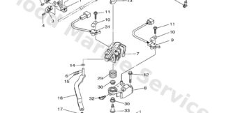 Genuine Yamaha 6DA441201200 - Handle gear shift assy - Supplied by Flood Marine