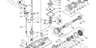 Genuine Yamaha 6DB45300138D - Lower unit assy - Supplied by Flood Marine