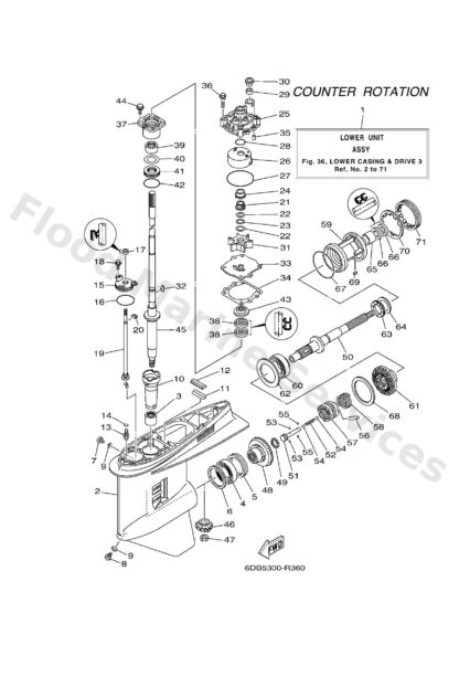 Genuine Yamaha 6DB455700000 - Gear 2 (26t) - Supplied by Flood Marine