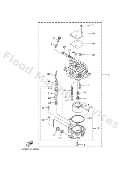 Genuine Yamaha 6DR148600000 - Check valve assy - Supplied by Flood Marine