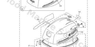 Genuine Yamaha 6DR426100200 - Top cowling assy - Supplied by Flood Marine