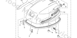 Genuine Yamaha 6DR4261A0200 - Top cowling w/o graphics - Supplied by Flood Marine