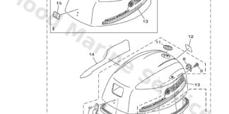Genuine Yamaha 6DR4261A1000 - Top cowling w/o graphics - Supplied by Flood Marine