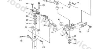 Genuine Yamaha 6DV441200300 - Handle gear shift assy - Supplied by Flood Marine