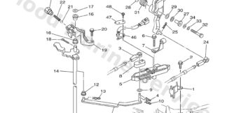 Genuine Yamaha 60C441201000 - Handle gear shift assy - Supplied by Flood Marine
