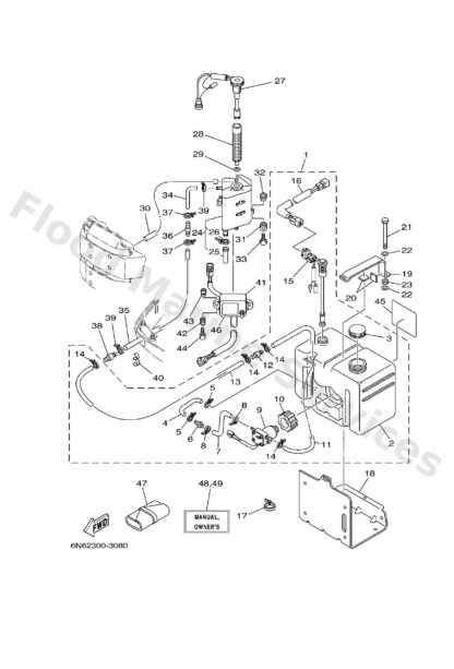 Genuine Yamaha 60H85711A000 - Mark, caution - Supplied by Flood Marine
