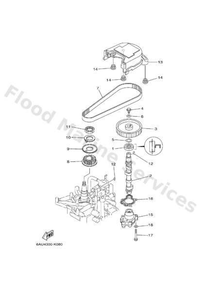 Genuine Yamaha 60RE15370094 - Gear, driven - Supplied by Flood Marine