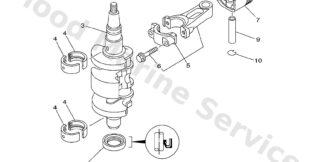 Genuine Yamaha 60RE16350000 - Piston (0.25mm o/s) - Supplied by Flood Marine