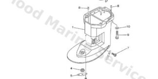 Genuine Yamaha 60RG5111004D - Casing upper - Supplied by Flood Marine