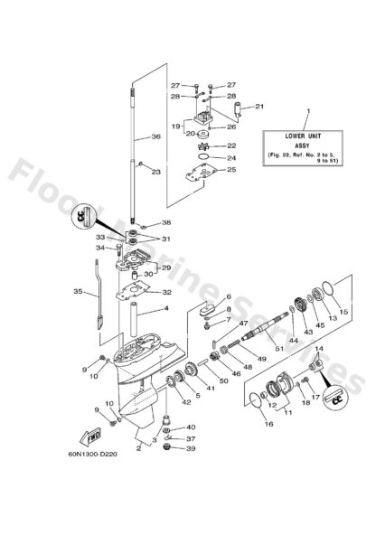 Genuine Yamaha 60RG55710000 - Gear - Supplied by Flood Marine