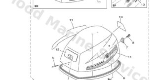 Genuine Yamaha 60SG26109000 - Top cowling assy - Supplied by Flood Marine