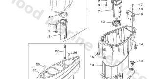 Genuine Yamaha 67C45111204D - Casing, upper - Supplied by Flood Marine