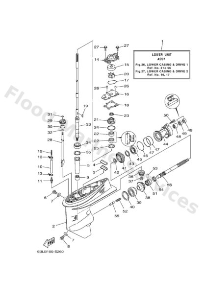 Genuine Yamaha 67C45301008D - Casing, lower - Supplied by Flood Marine