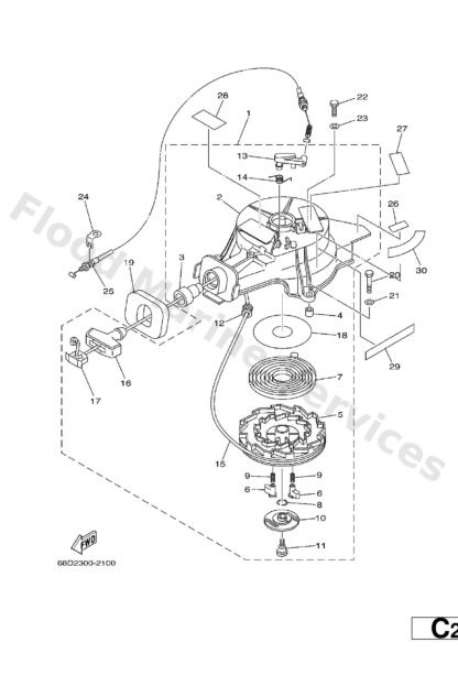Genuine Yamaha 67D134376000 - Mark, caution - Supplied by Flood Marine