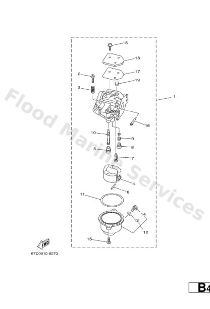 Genuine Yamaha 67D145460000 - Valve, needle - Supplied by Flood Marine