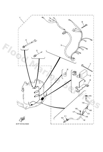 Genuine Yamaha 67F142910000 - Bracket 1 - Supplied by Flood Marine