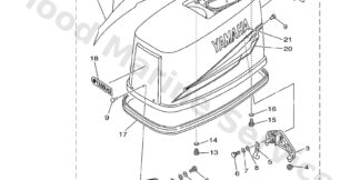 Genuine Yamaha 68842610F04D - Top cowling assy - Supplied by Flood Marine