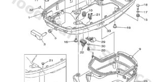 Genuine Yamaha 68842711044D - Cowling, bottom 1 - Supplied by Flood Marine