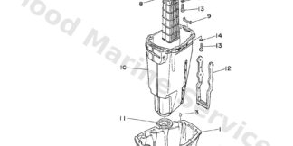 Genuine Yamaha 68845111044D - Casing, upper - Supplied by Flood Marine