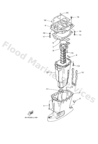 Genuine Yamaha 68845113A000 - Gasket, upper casing - Supplied by Flood Marine