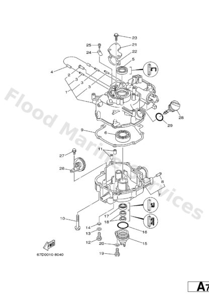 Genuine Yamaha 68DE31020000 - Gear unit assy - Supplied by Flood Marine