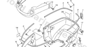 Genuine Yamaha 68DG27120100 - Cowling bottom 2 - Supplied by Flood Marine