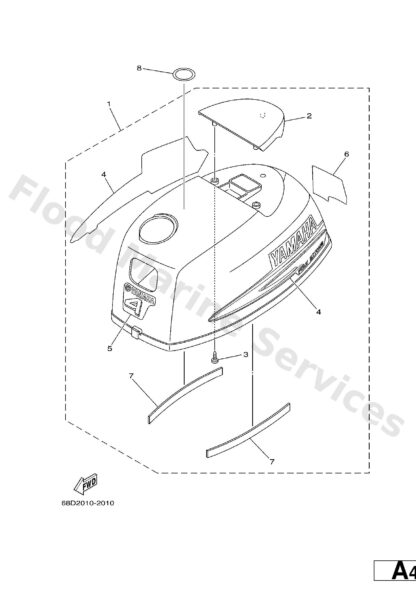 Genuine Yamaha 68DWG0700000 - Graphic set - Supplied by Flood Marine