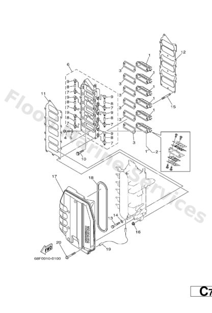 Genuine Yamaha 68F13624001S - Plate,reed valve - Supplied by Flood Marine