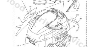 Genuine Yamaha 68J42678N000 - Graphic, rear - Supplied by Flood Marine