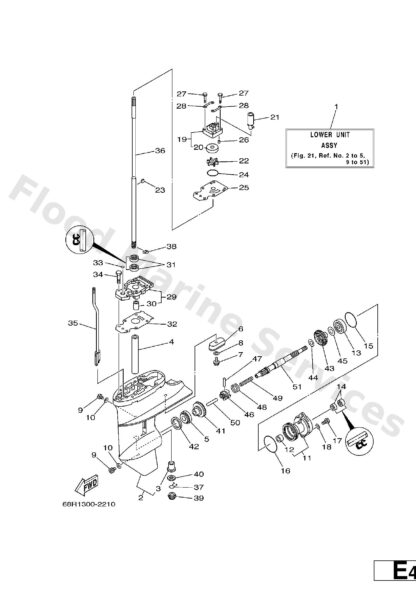 Genuine Yamaha 68T45315A000 - Packing, lower casing - Supplied by Flood Marine