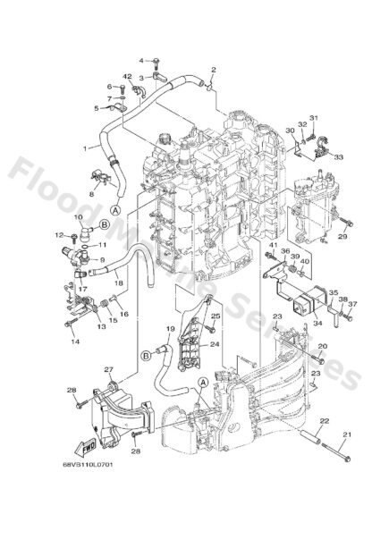 Genuine Yamaha 68V142911000 - Bracket 1 - Supplied by Flood Marine