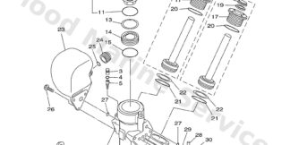 Genuine Yamaha 68V438000500 - Power trim & tilt assy - Supplied by Flood Marine
